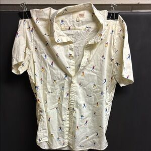 1901 Cream Short Sleeve Men's Shirt